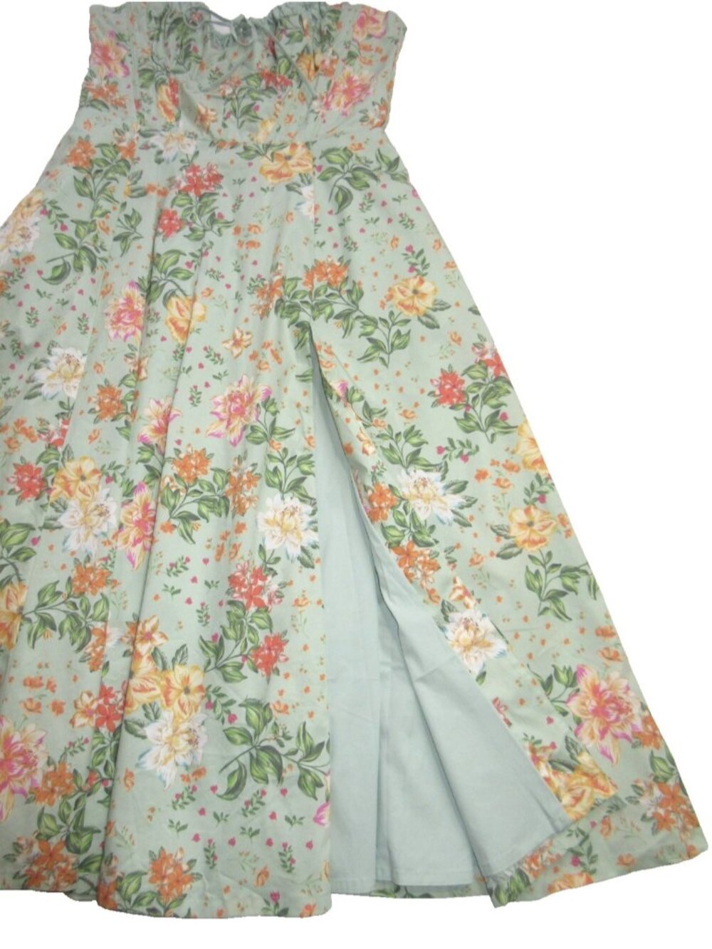 NWT House Of CB Sabrina Midi in Light Jade Green Floral Tank Dress L+ Plus Cup - Picture 5 of 9